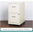 Scranton & Co 2-Drawer Metal Mobile Vertical Filing Cabinet in White