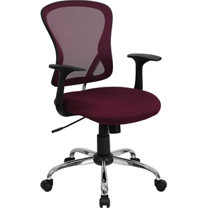 Scranton & Co Mid-Back Mesh Office Chair with Chrome Finished Base