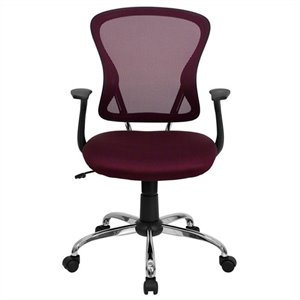 scranton & co mid-back mesh office chair with chrome finished base