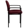 Scranton & Co Stackable Side Guest Chair with Arms in Burgundy