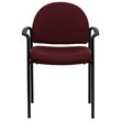 Scranton & Co Stackable Side Guest Chair with Arms in Burgundy