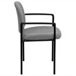 Scranton & Co Stackable Side Guest Chair with Arms in Gray