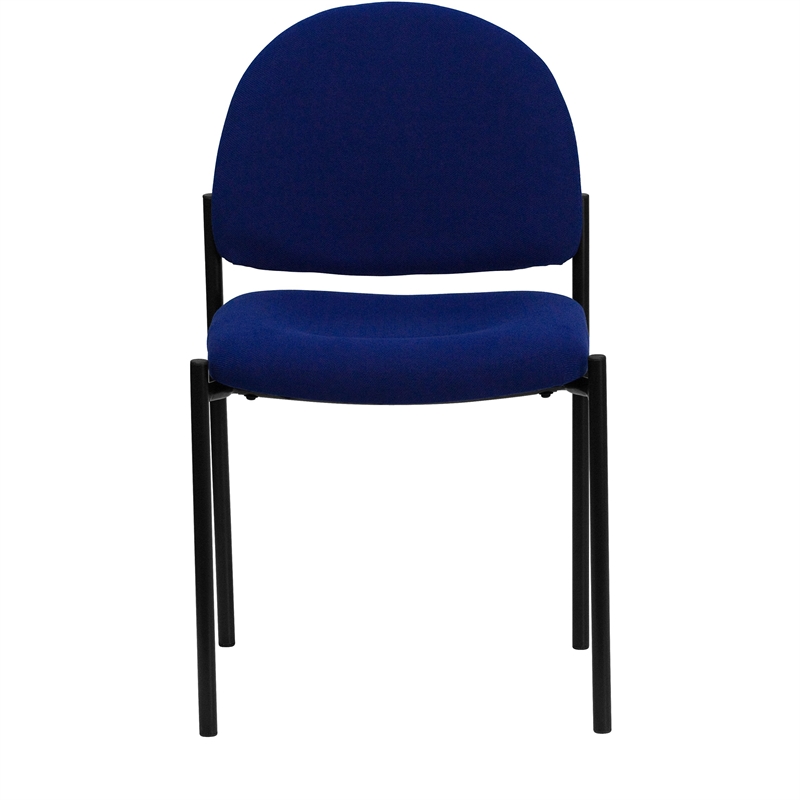 Scranton & Co Side Stacking Chair in Black and Blue