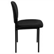 Scranton & Co Faux Leather Side Stacking Chair in Black
