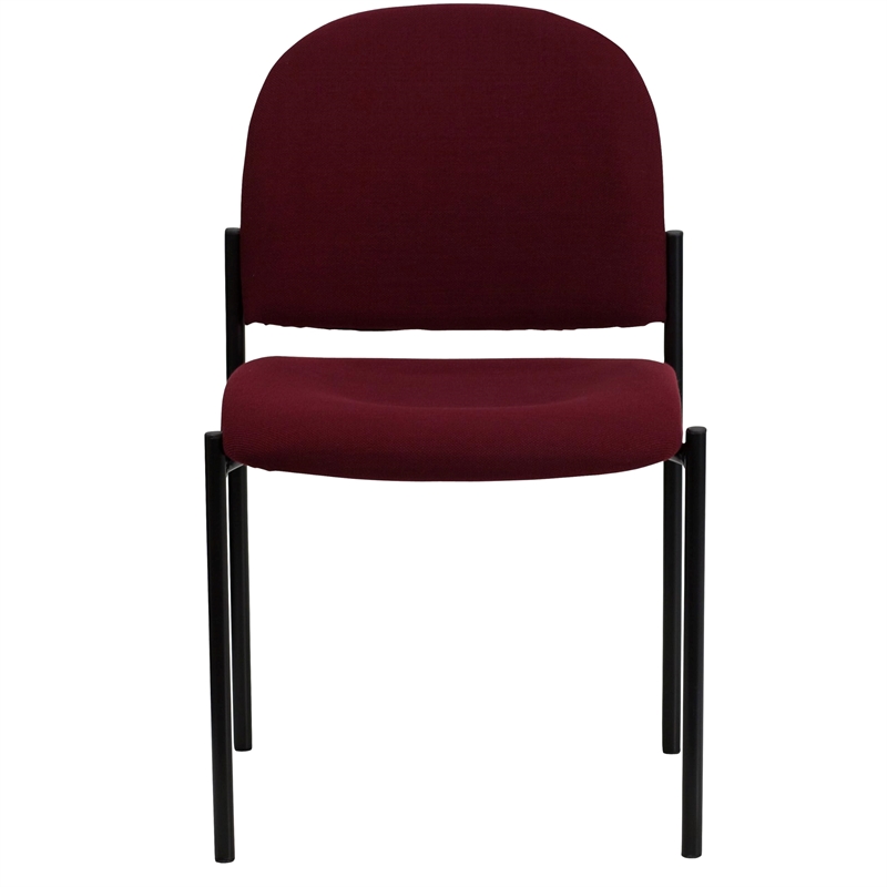 Scranton & Co Side Stacking Chair in Black and Burgundy