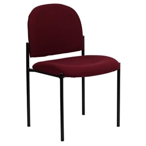 Scranton & Co Side Stacking Chair in Black and Burgundy