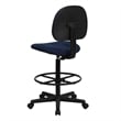 Scranton & Co Patterned Ergonomic Drafting Chair in Blue