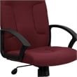 Scranton & Co Contemporary Fabric Mid-Back Office Chair with Arm in Burgundy Red