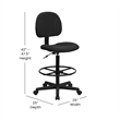 Scranton & Co Patterned Ergonomic Drafting Chair in Black