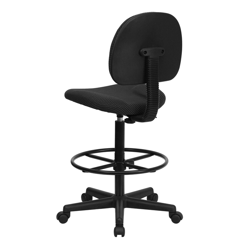 Scranton & Co Patterned Ergonomic Drafting Chair in Black