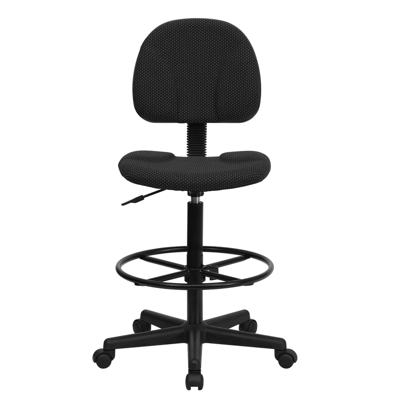 Scranton & Co Patterned Ergonomic Drafting Chair in Black