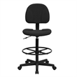 Scranton & Co Patterned Ergonomic Drafting Chair in Black