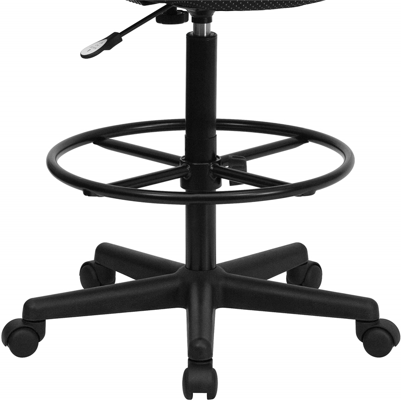 Scranton & Co Patterned Ergonomic Drafting Chair in Black