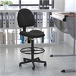 Scranton & Co Patterned Ergonomic Drafting Chair in Black