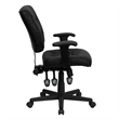 Scranton & Co Leather Mid-Back Task Office Chair with Arms
