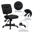 Scranton & Co Leather Mid-Back Task Office Chair in Black