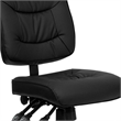 Scranton & Co Leather Mid-Back Task Office Chair in Black