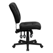 Scranton & Co Leather Mid-Back Task Office Chair in Black