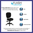 Scranton & Co Mid-Back Ergonomic Task Office Chair in Black