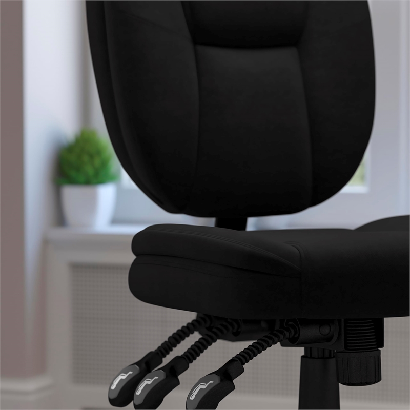 Scranton & Co Mid-Back Ergonomic Task Office Chair in Black