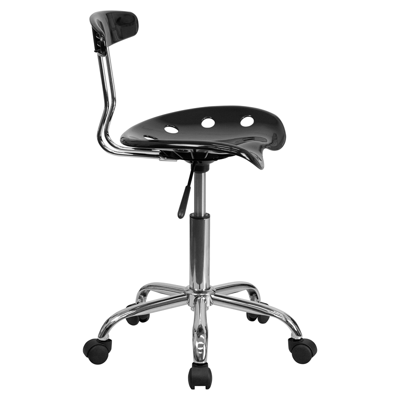 Scranton & Co Computer Task Office Chair in Black and Chrome