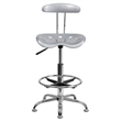 Scranton & Co Drafting Chair in Silver and Chrome