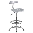 Scranton & Co Drafting Chair in Silver and Chrome