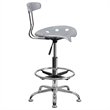Scranton & Co Drafting Chair in Silver and Chrome