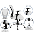 Scranton & Co Modern Mesh Fabric Mid-Back Office Chair in White