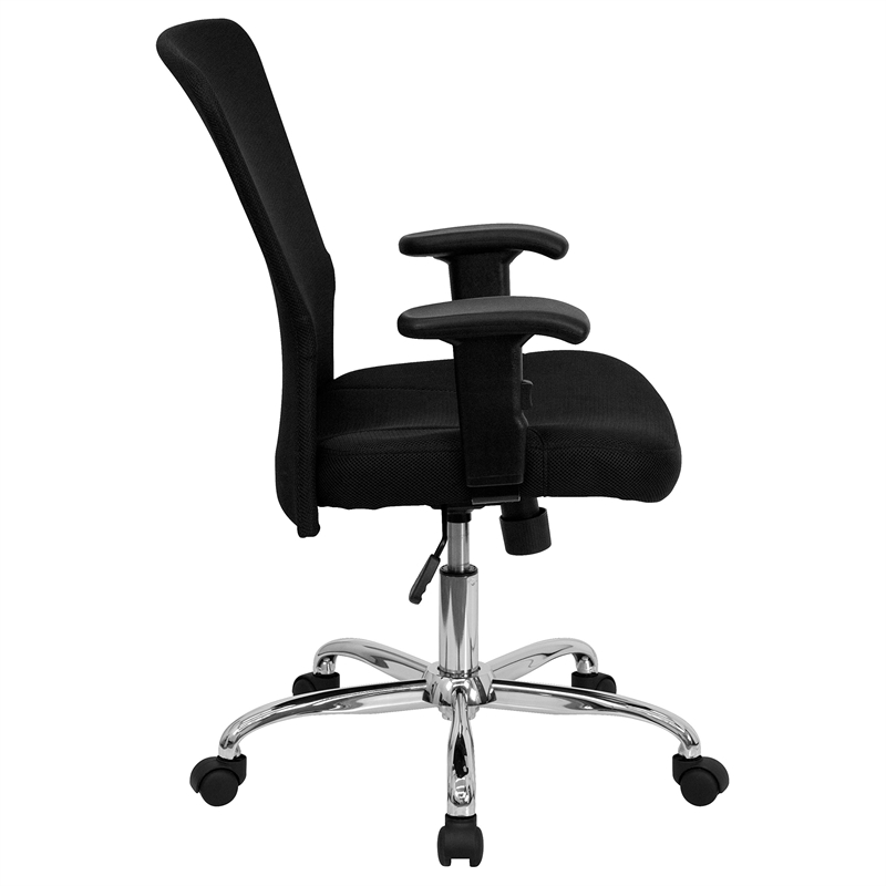 Scranton & Co Mid-Back Mesh Office Chair in Black