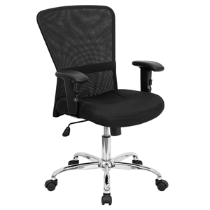 Scranton & Co Mid-Back Mesh Office Chair in Black