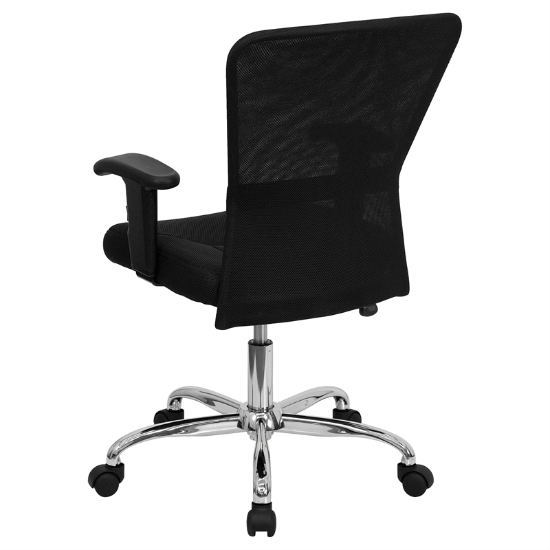 Scranton & Co Mid-Back Mesh Office Chair in Black