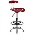 Scranton & Co Drafting Chair in Wine Red and Chrome