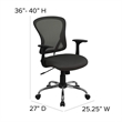 Scranton & Co Modern Mesh Fabric Mid-Back Office Chair in Dark Gray