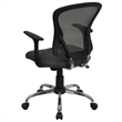 Scranton & Co Modern Mesh Fabric Mid-Back Office Chair in Dark Gray