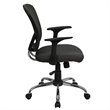 Scranton & Co Modern Mesh Fabric Mid-Back Office Chair in Dark Gray