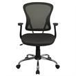 Scranton & Co Modern Mesh Fabric Mid-Back Office Chair in Dark Gray