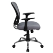 Scranton & Co Mid-Back Mesh Office Chair in Gray