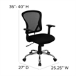 Scranton & Co Mid-Back Mesh Office Chair in Black