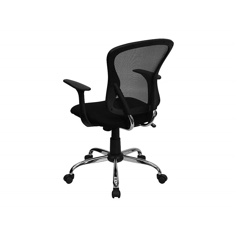 Scranton & Co Mid-Back Mesh Office Chair in Black