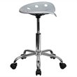 Scranton & Co Adjustable Bar Stool with Chrome Base in Silver
