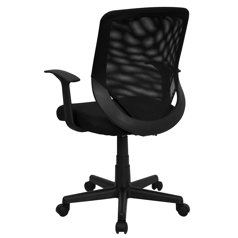 Scranton & Co Mid-Back Mesh Office Chair in Black