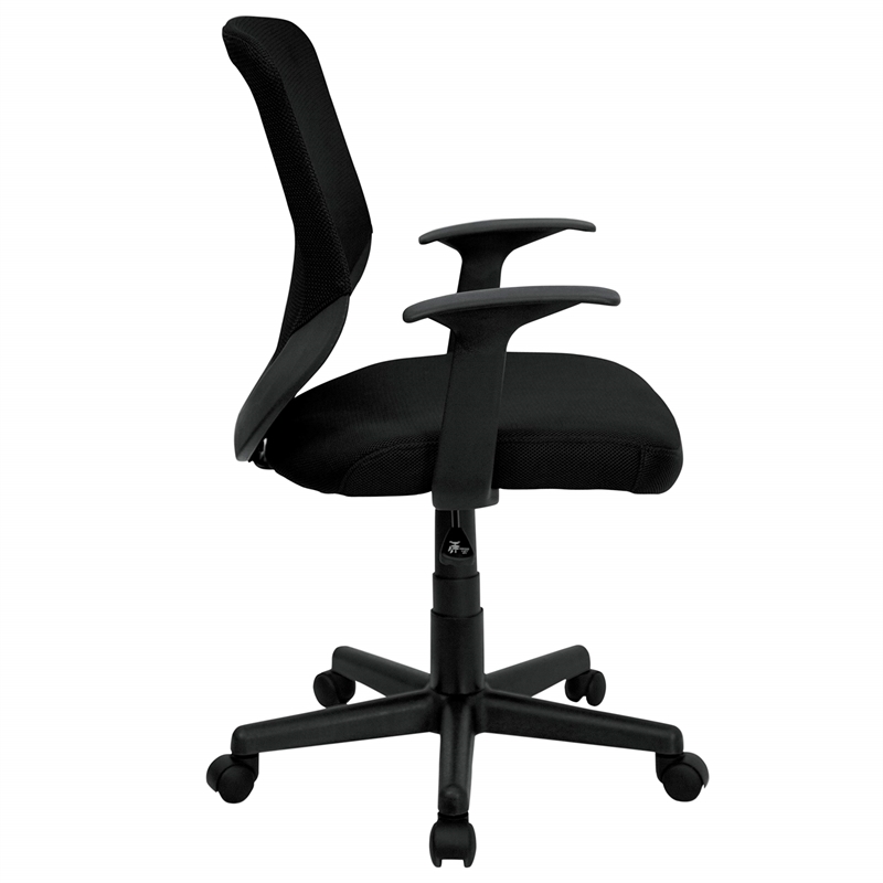Scranton & Co Mid-Back Mesh Office Chair in Black