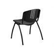 Scranton & Co Polypropylene Stacking Chair in Black