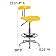 Scranton & Co Drafting Chair with Tractor Seat in Yellow
