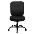 Scranton & Co Leather Office Chair with Extra Wide Seat in Black