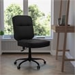 Scranton & Co Leather Office Chair with Extra Wide Seat in Black