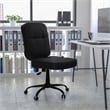 Scranton & Co Leather Office Chair with Extra Wide Seat in Black