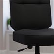 Scranton & Co Leather Office Chair with Extra Wide Seat in Black