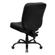 Scranton & Co Leather Office Chair with Extra Wide Seat in Black